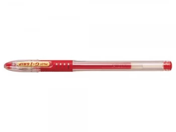 Image of Pilot G-107 Grip Gel Rollerball Pen Fine 0.7mm Tip 0.4mm Line Red Pack of 12 Pens