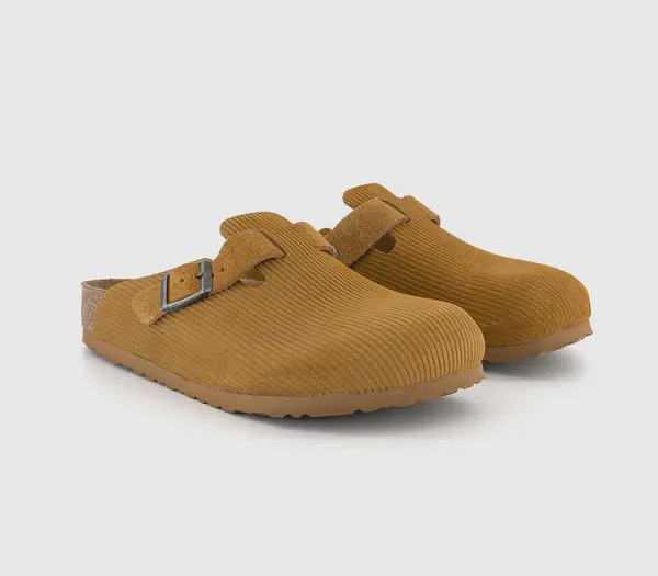 Image of Birkenstock Mens Boston Clogs M Corduroy Cork Brown, 9