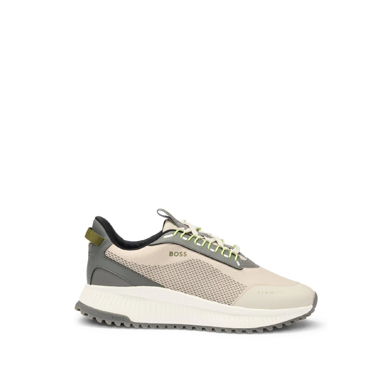 Image of Boss Mens Ttnm Evo Runners Low-Top Trainers Open Beige male 6 (40)