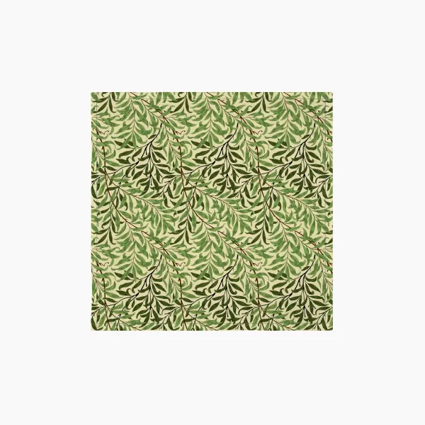 Image of William Morris Willow Boughs Pack Of 4 Napkins Green