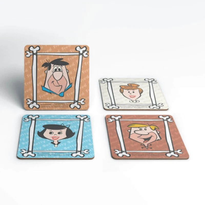 Image of Zavvi The Flintstones Characters Corkbacked Coaster Set
