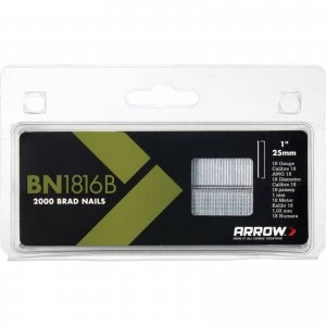 Image of Arrow Brown Head Brad Nails 25mm Pack of 2000