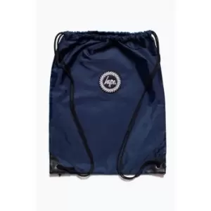 Image of Crest Drawstring Bag (One Size) (Navy) - Hype