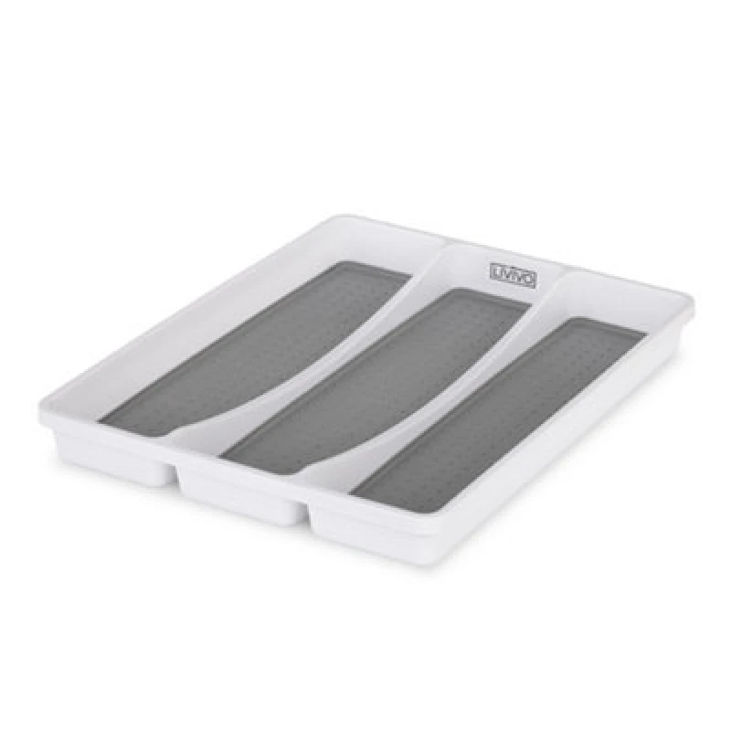 Image of LIVIVO 3-Compartment Cutlery Tray White