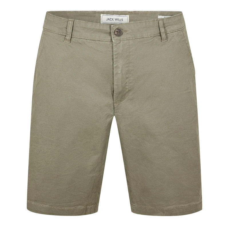 Image of Jack Wills Slim Chino Shorts Mens Smokey Olive male 28W R