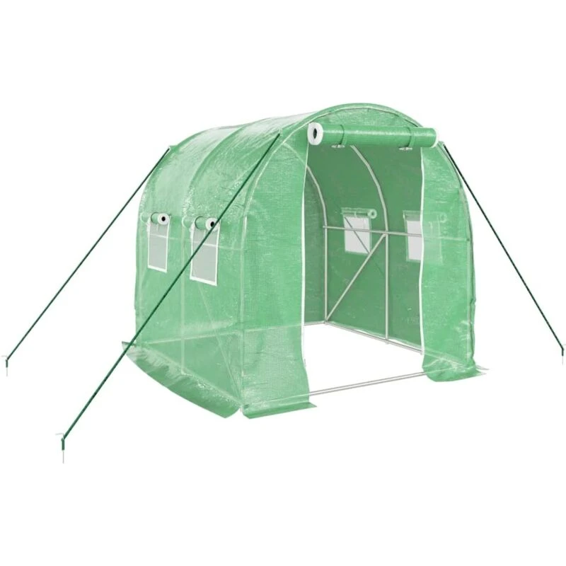 Image of vidaXL Greenhouse with Steel Frame Green 4m 2x2x2 m, Green 364073