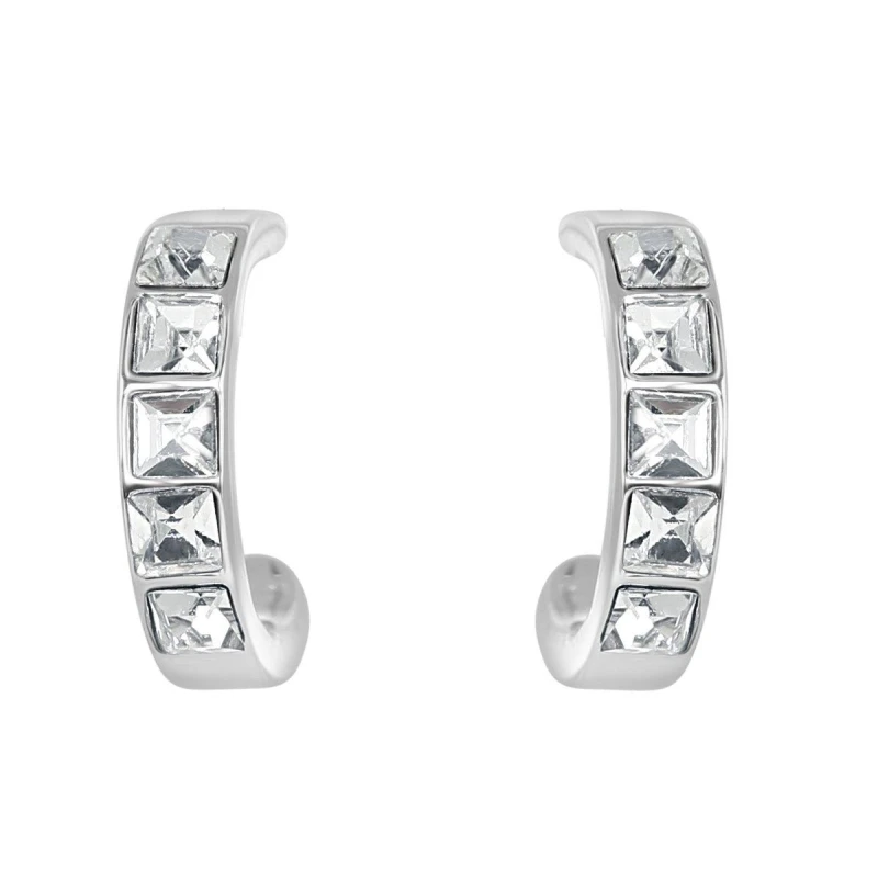 Image of Espree Espree Fashion Half Hoop Earrings - Silver Silver One Size