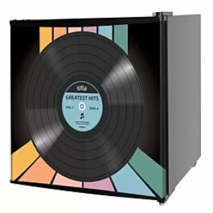 Image of Kuhla KTTF4BGB-1020 43L Black Retro Record Mini Fridge