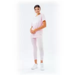 Image of Hype Script T-Shirt and Leggings Set - Pink