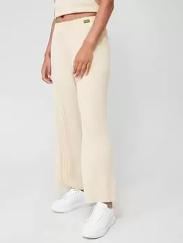 Image of Barbour International Anderson Ribbed Knit Trouser - Beige, Beige, Size 8, Women