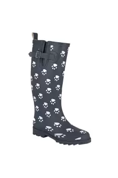 Image of Paw Print Rubber Wellington Boots