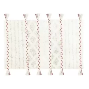 Image of Tassel Diamond Cotton Bath Mat