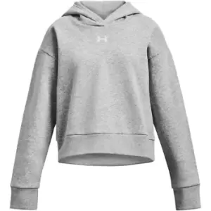 Image of Under Armour Rival Fleece Crop Hoodie - Grey