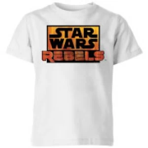 Image of Star Wars Rebels Logo Kids T-Shirt - White - 5-6 Years