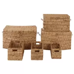Image of Premier Housewares Water Hyacinth Storage Baskets - Set of 6