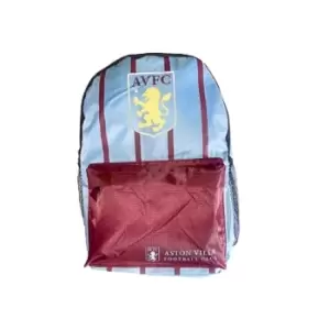 Image of Aston Villa FC Retro Backpack (One Size) (Claret Red/Sky Blue)