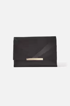 Image of Satin Fold Over Clutch Bag