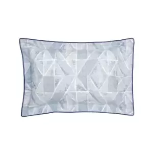 Image of Bedeck Of Belfast Asami Oxford Pillowcase, Chambray Blue
