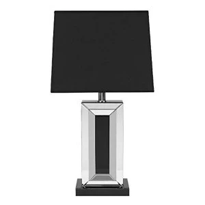 Image of Mirror Table Lamp & Black Accent **SHIPPING RESTRICTIONS**