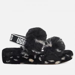 Image of UGG Womens Oh Yeah Spots Slippers - Black - UK 7