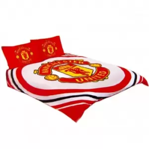 Image of Manchester United FC Pulse Duvet Cover Set (Double) (Red/White/Yellow)