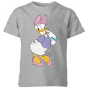 Image of Disney Daisy Duck Classic Kids T-Shirt - Grey - 7-8 Years