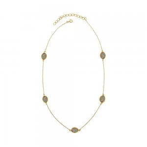 Image of Juvi Designs Gold vermeil around the world necklace Grey