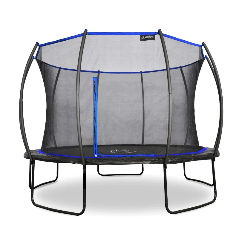 Image of Plum 12ft Deluxe Springsafe Trampoline & Enclosure, Blue 105301A82
