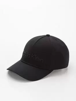 Image of Calvin Klein Technical Organic Cotton Logo Baseball Cap - Black, Men