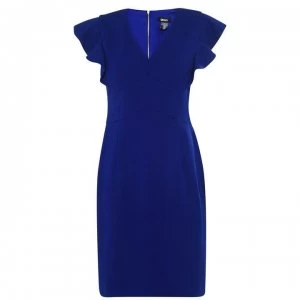 Image of DKNY Ruffle Cap Sleeve Dress - MARINE
