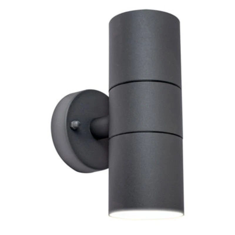 Image of Luceco Azurar Up/down Ip44 Gu10 Wall Light Slate Grey