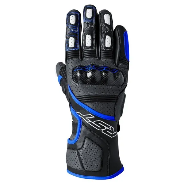 Image of RST Fulcrum Gloves Grey Blue Black Size 8