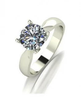 Image of Moissanite 9Ct Gold 1.5Ct Equivalant Solitaire Ring