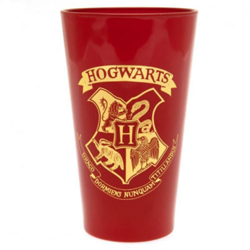 Image of Harry Potter Premium Hogwarts Crest 500ml Glass Light Red unisex