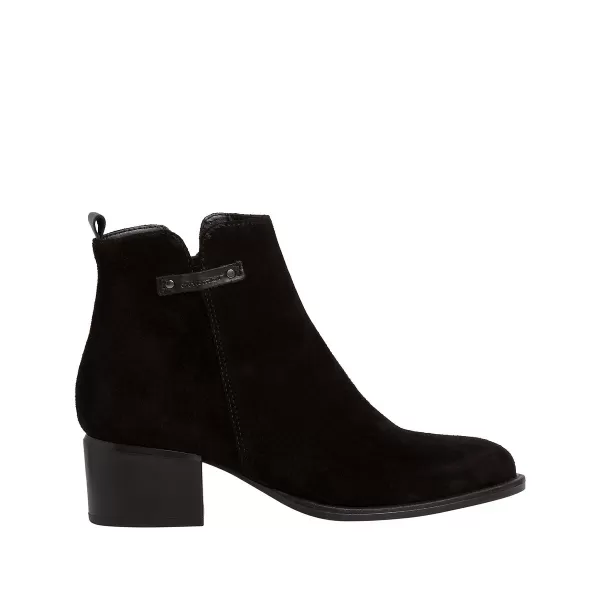 Image of Suede Heeled Ankle Boots