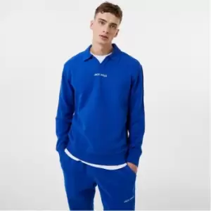 Image of Jack Wills Minimal Graphic Collar Sweater - Blue