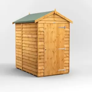 Image of 6x4 Power Overlap Windowless Apex Garden Shed