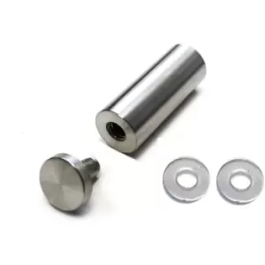 Image of Mirror & Glass Hanging Kit Wall Bracket Adjustable Clips Set - Colour Brushed Chrome - Pack of 8