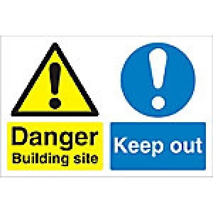 Image of Site Sign Keep Out Fluted Board 45 x 60 cm