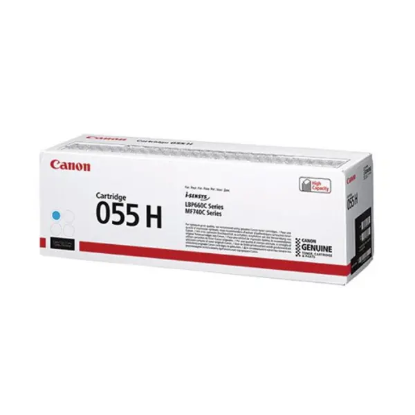 Image of Canon 055HC Cyan High Capacity Toner Cartridge - 3019C002 (Original)