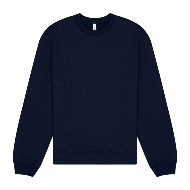Image of Bella + Canvas Mens Heavyweight Crew Neck Sweatshirt in Navy Size: XS Navy Male XS