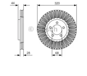 Image of Bosch Brake disc 0 986 479 D19 Brake rotor,Brake discs RENAULT,NISSAN,Koleos II (HC_),X-TRAIL (T32)
