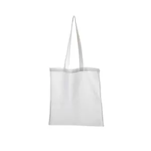 Image of United Bag Store Cotton Long Handle Tote Bag (One Size) (White)