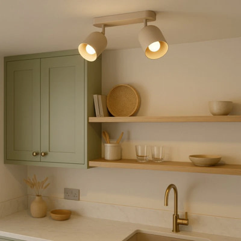 Image of EGLO Eglo Tilston Steel Minimalist Dual Ceiling Spotlight, Sandy in Light Sand Light Sand One Size Unisex 9008606359721