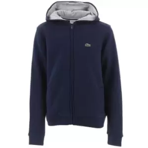 Image of Lacoste Kids Navy Tennis Full Zip Fleece Hoodie