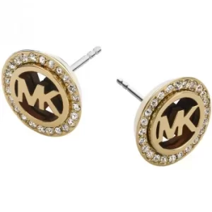 Image of Ladies Michael Kors PVD Gold plated Heritage Earrings