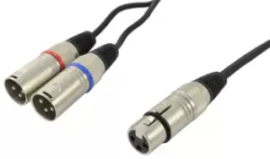 Image of XLR(F) To 2 XLR(M) 1.5m