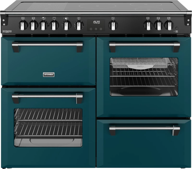 Image of Stoves Richmond Deluxe 110Ei RTY 110cm wide Electric Range Cooker with Induction Hob - Deep Marine - A Rated