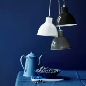 Image of Pop Indoor Living Dining Pendant Ceiling Light in Black (Diam) 21.5cm