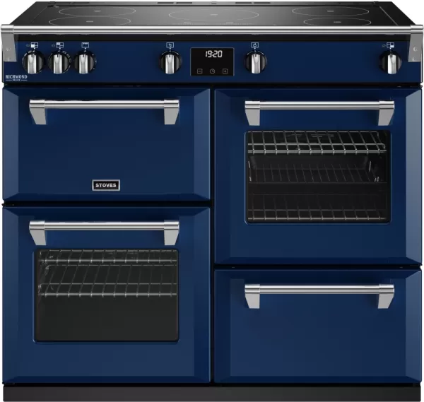 Image of Stoves Richmond Deluxe ST DX RICH D1000Ei TCH MBL Electric Range Cooker with Induction Hob - Midnight Blue - A Rated